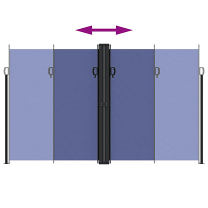 Toldo lateral retrátil 200x600 cm azul