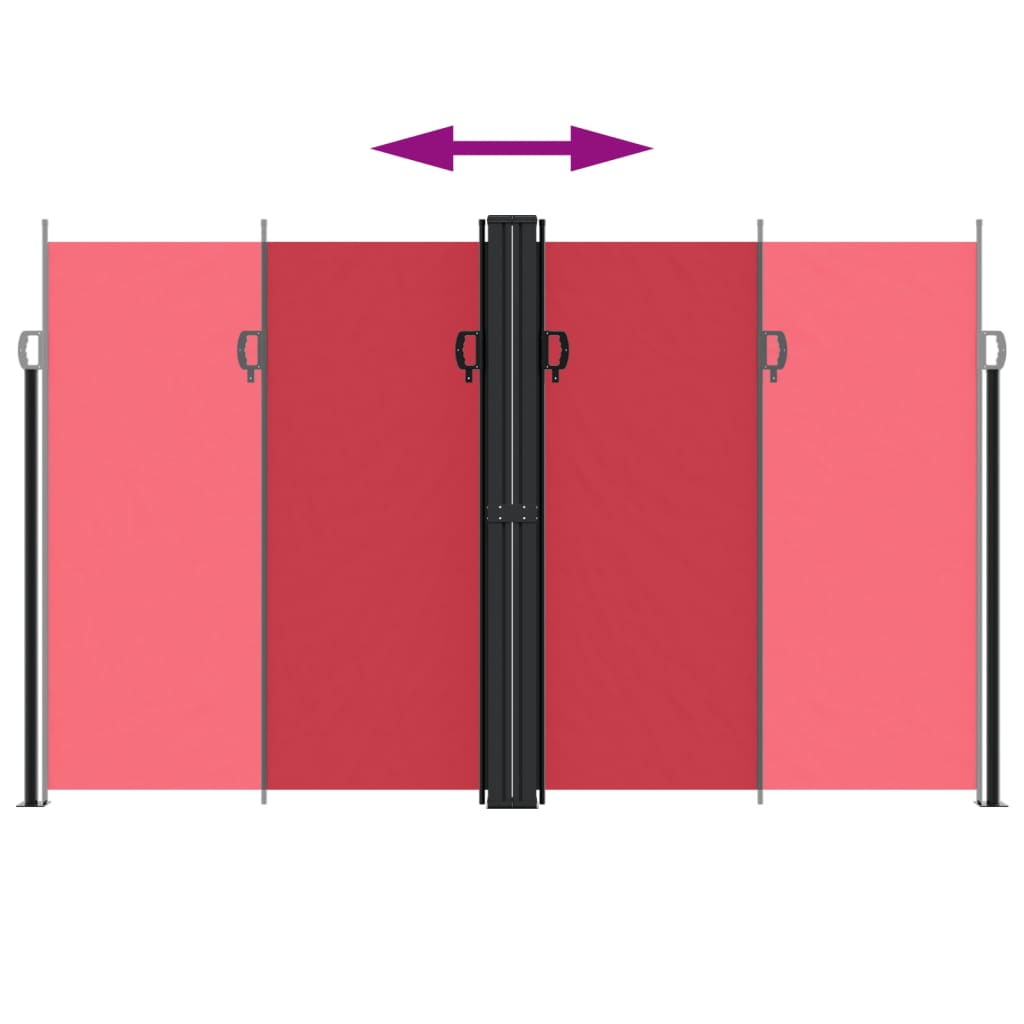 Toldo lateral retrátil 200x600 cm vermelho