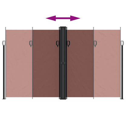 Toldo lateral retrátil 200x600 cm castanho