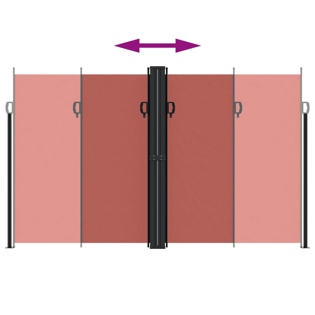 Toldo lateral retrátil 200x600 cm terracota