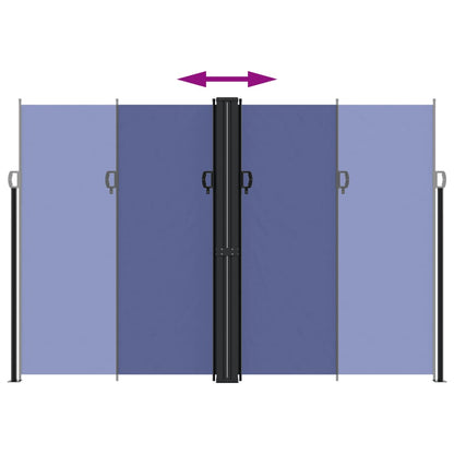 Toldo lateral retrátil 220x600 cm azul