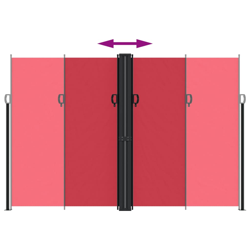 Toldo lateral retrátil 220x600 cm vermelho