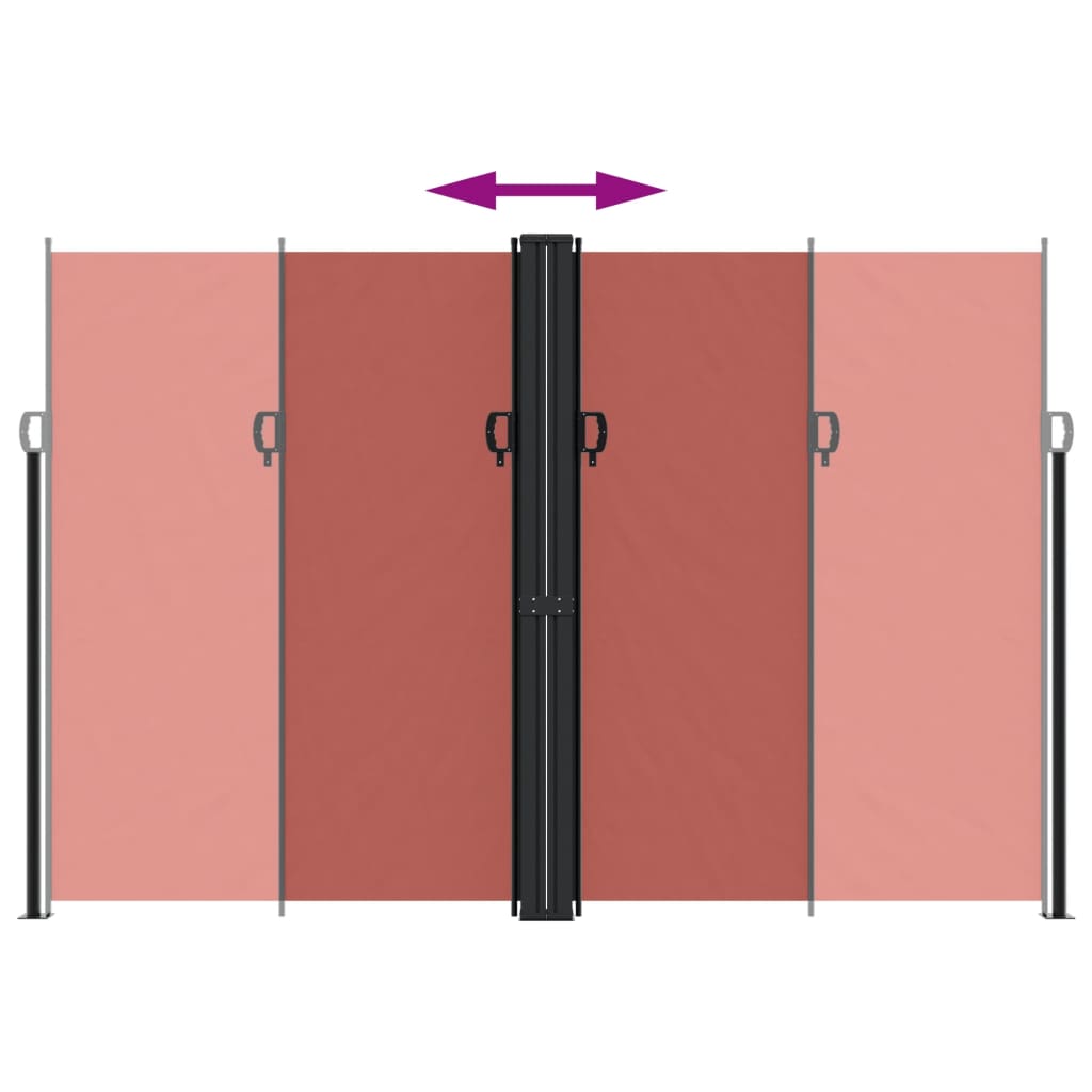 Toldo lateral retrátil 220x600 cm terracota