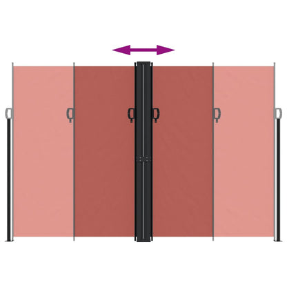 Toldo lateral retrátil 220x600 cm terracota