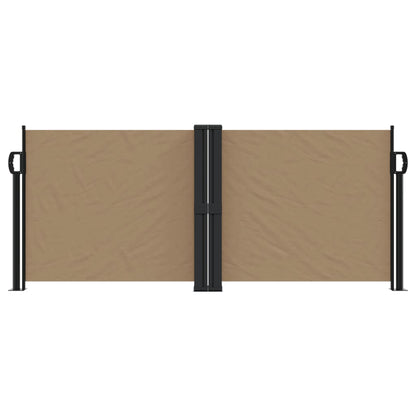 Toldo lateral retrátil 100x1000 cm cinzento-acastanhado