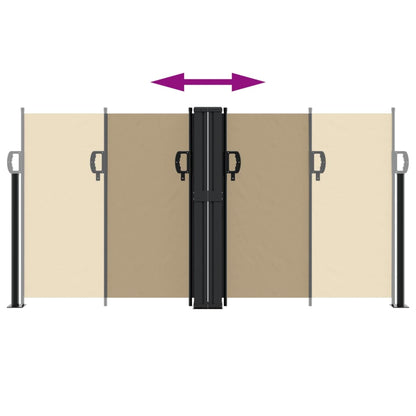 Toldo lateral retrátil 120x1000 cm bege