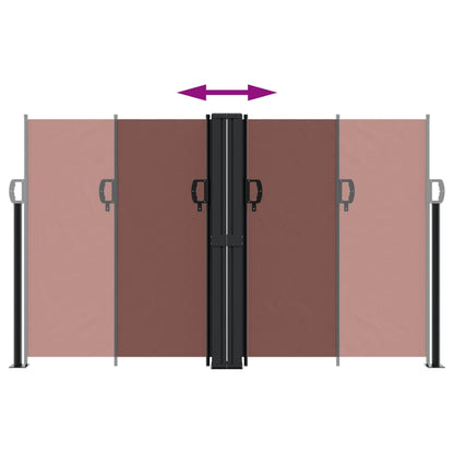 Toldo lateral retrátil 140x1000 cm castanho