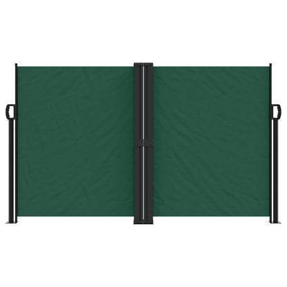 Toldo lateral retrátil 140x1000 cm verde-escuro