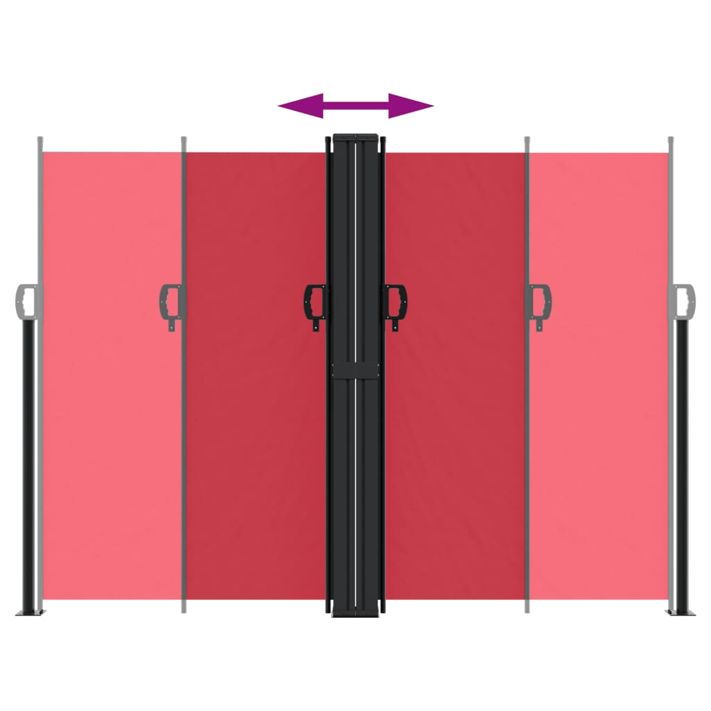 Toldo lateral retrátil 180x1000 cm vermelho