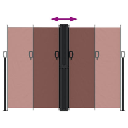 Toldo lateral retrátil 180x1000 cm castanho