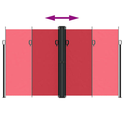 Toldo lateral retrátil 200x1000 cm vermelho