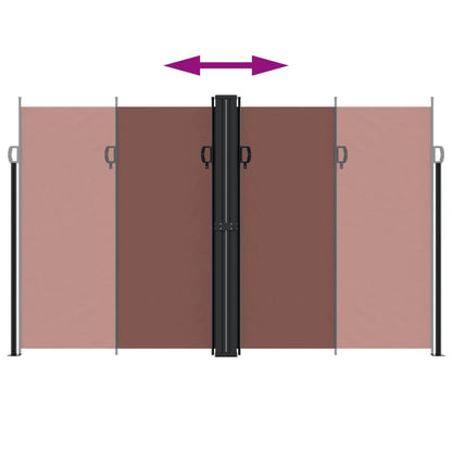 Toldo lateral retrátil 200x1000 cm castanho