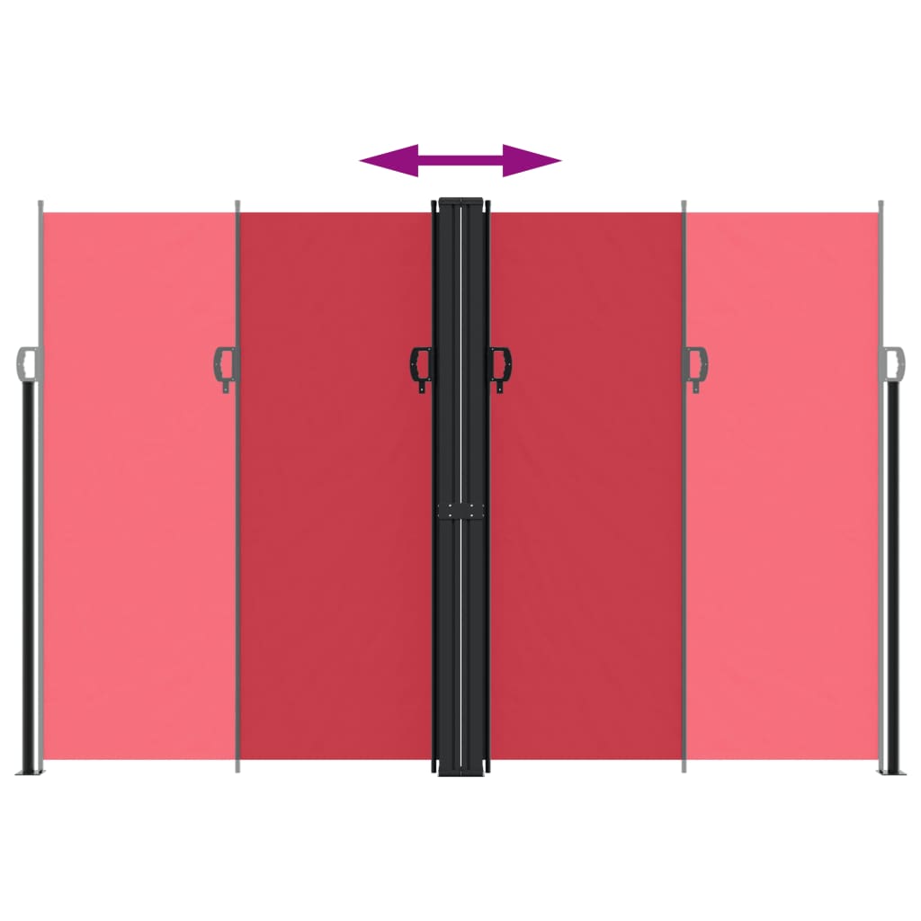 Toldo lateral retrátil 220x1000 cm vermelho