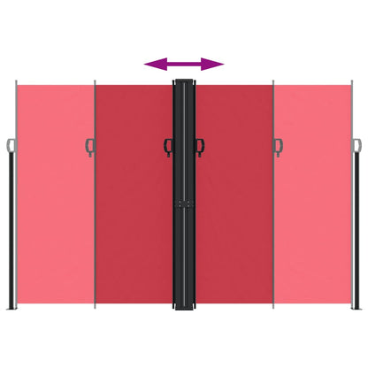 Toldo lateral retrátil 220x1000 cm vermelho