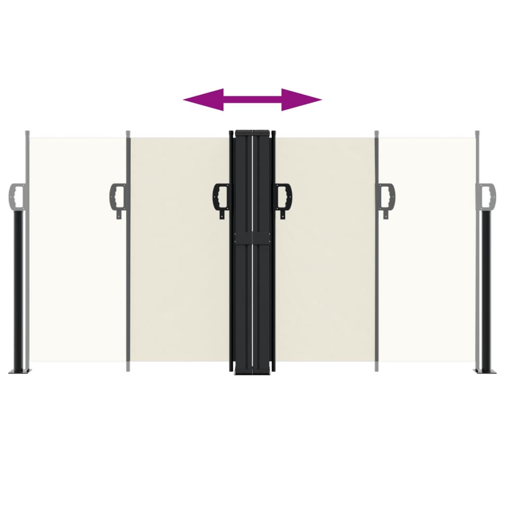 Toldo lateral retrátil 120x1200 cm creme