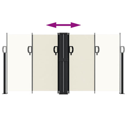 Toldo lateral retrátil 120x1200 cm creme