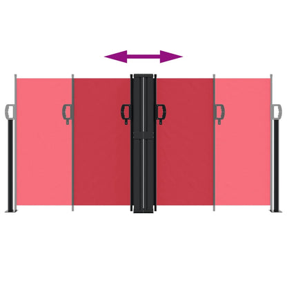Toldo lateral retrátil 120x1200 cm vermelho