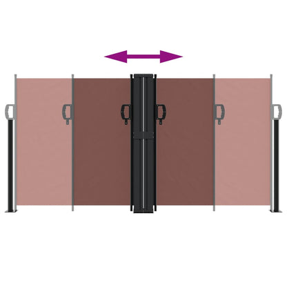 Toldo lateral retrátil 120x1200 cm castanho