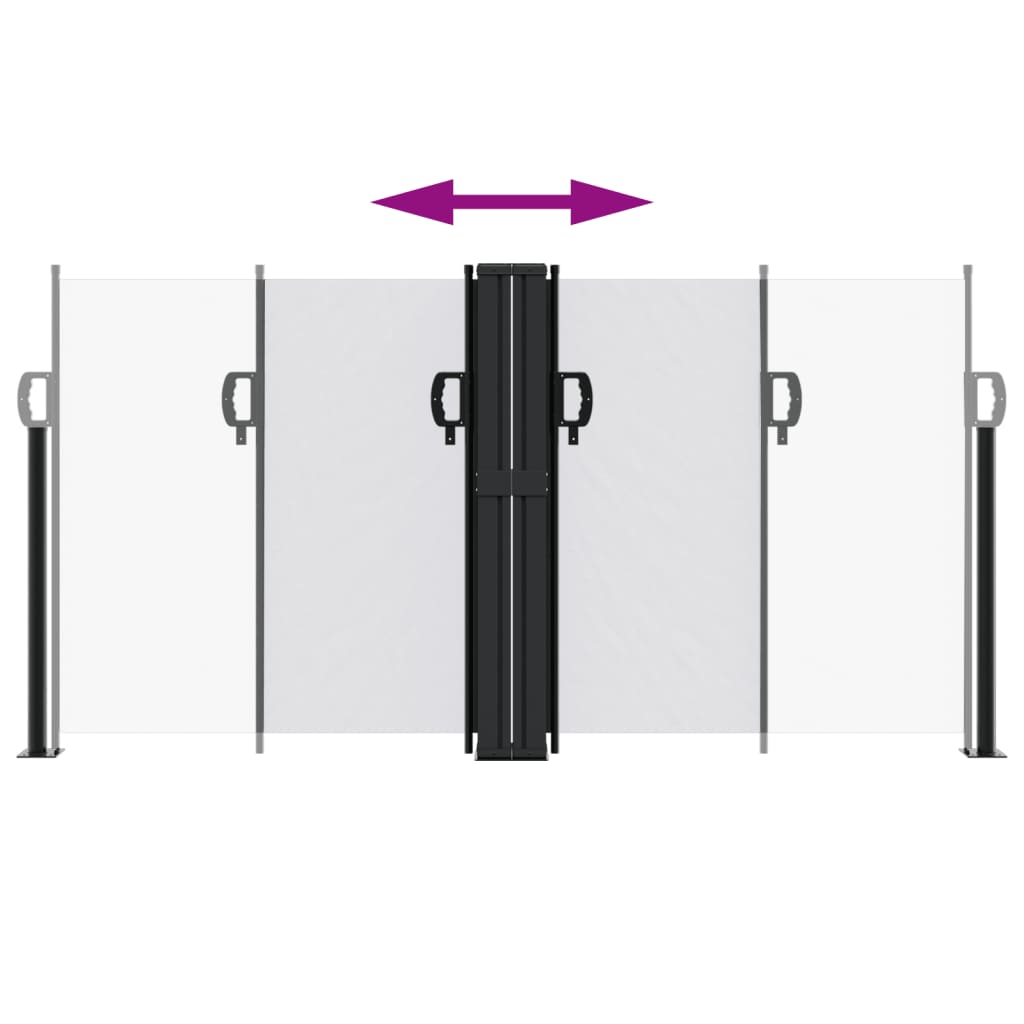 Toldo lateral retrátil 120x1200 cm branco