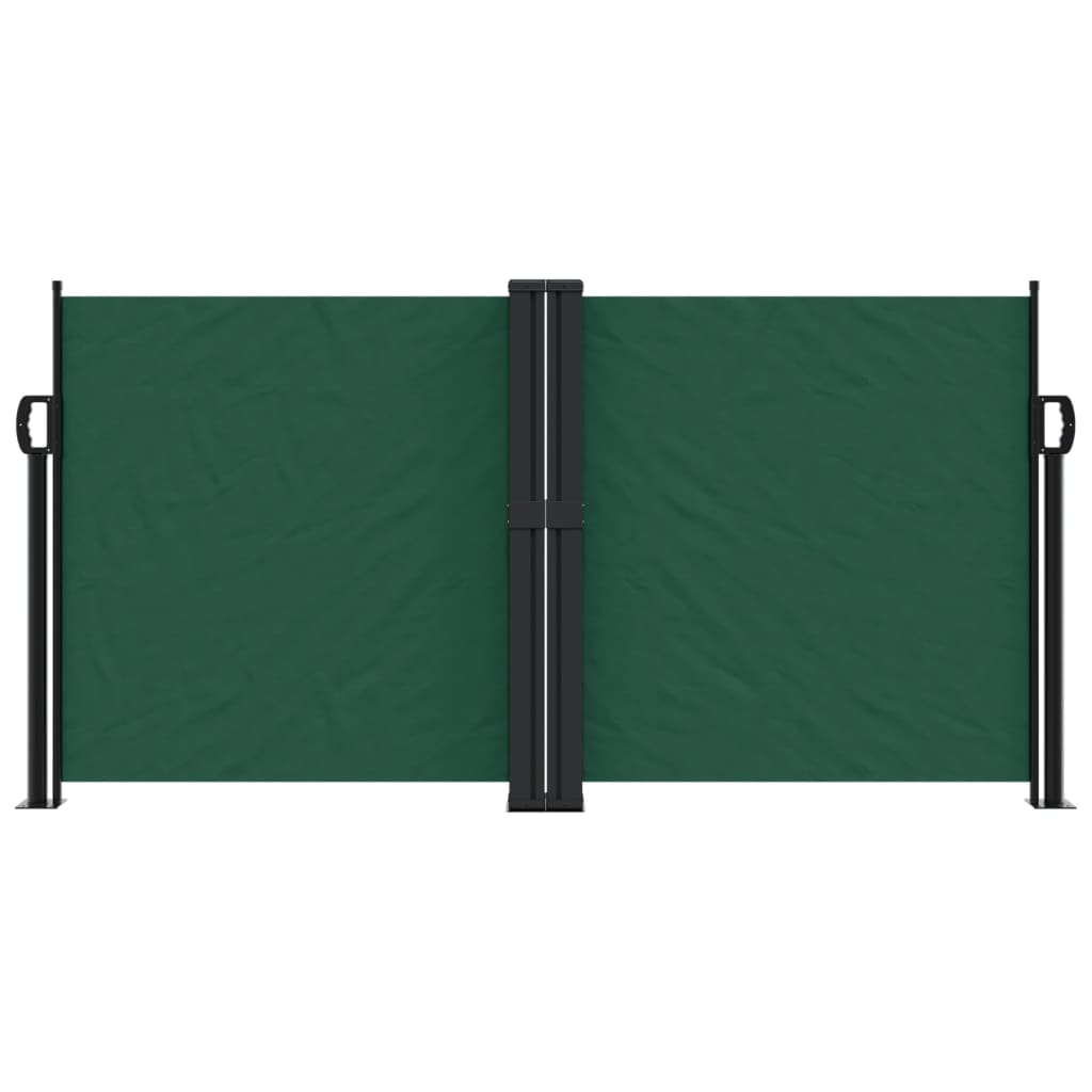 Toldo lateral retrátil 120x1200 cm verde-escuro