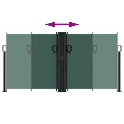 Toldo lateral retrátil 120x1200 cm verde-escuro