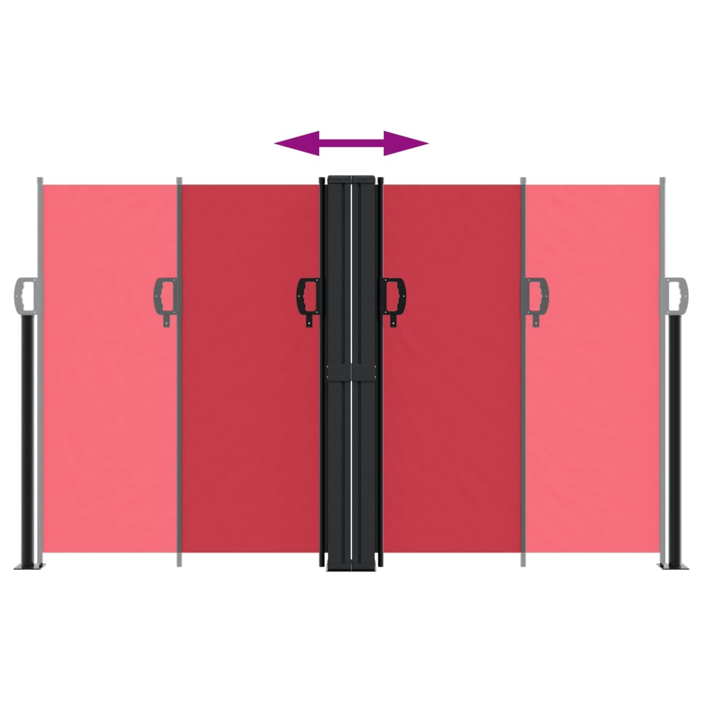 Toldo lateral retrátil 140x1200 cm vermelho