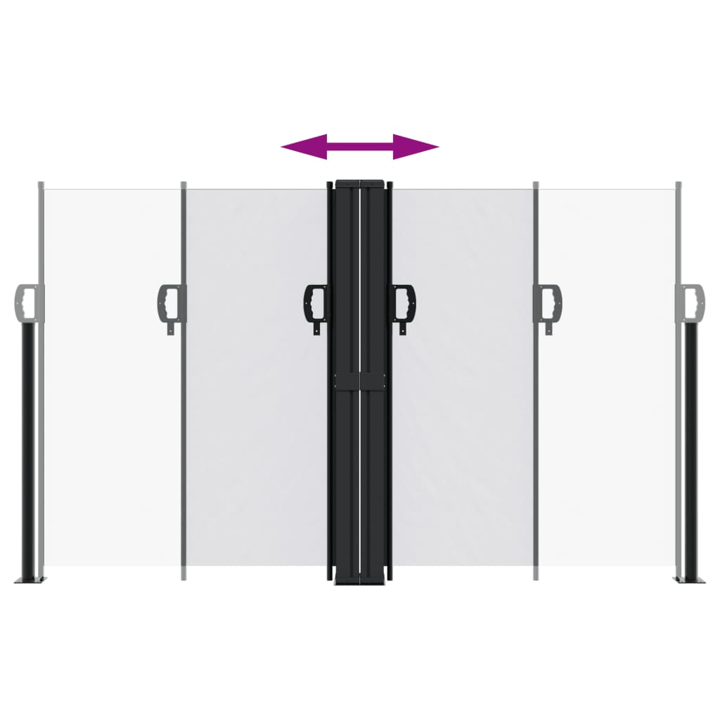 Toldo lateral retrátil 140x1200 cm branco