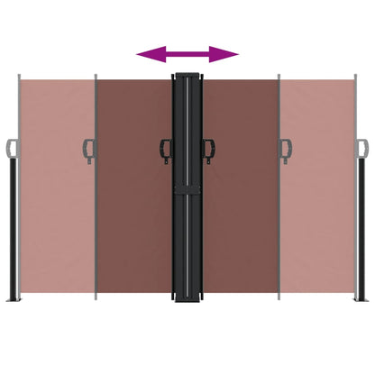 Toldo lateral retrátil 160x1200 cm castanho