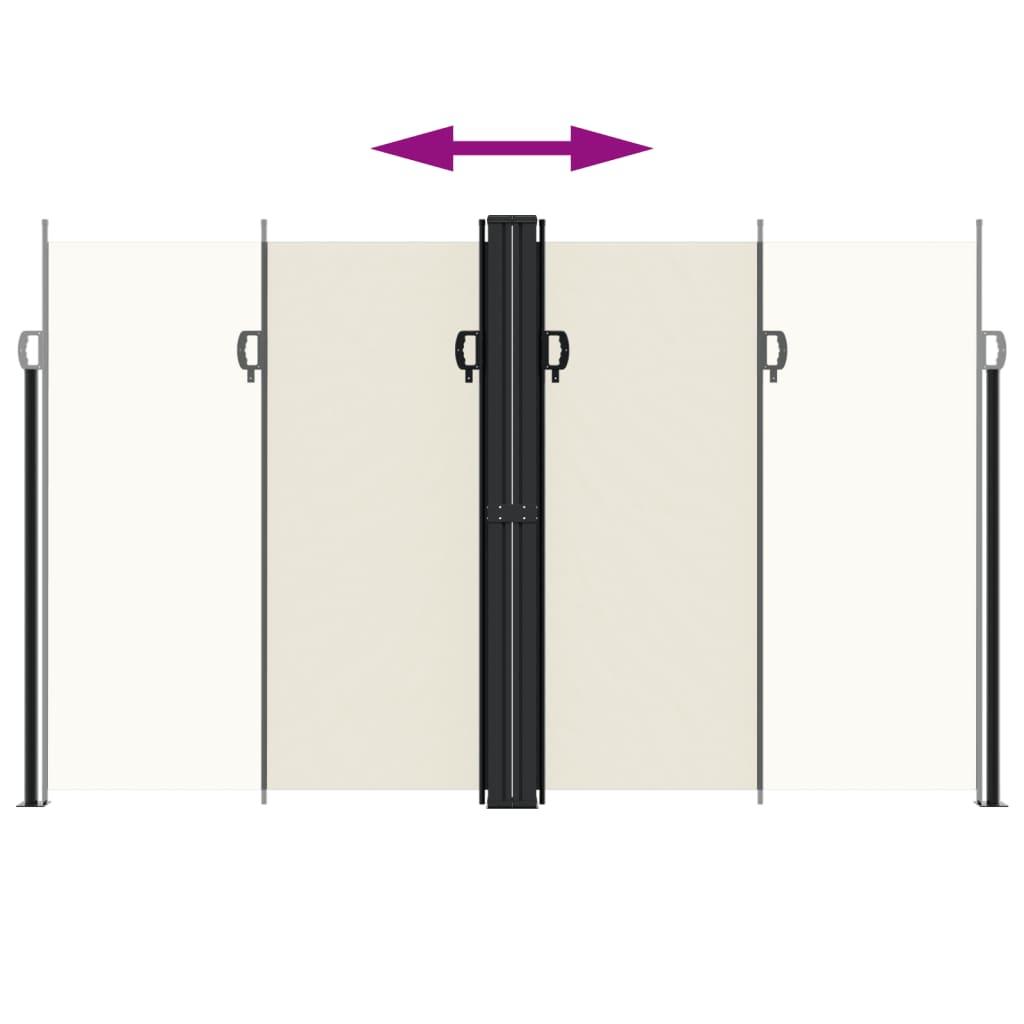 Toldo lateral retrátil 200x1200 cm cor creme