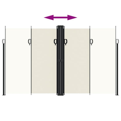 Toldo lateral retrátil 200x1200 cm cor creme