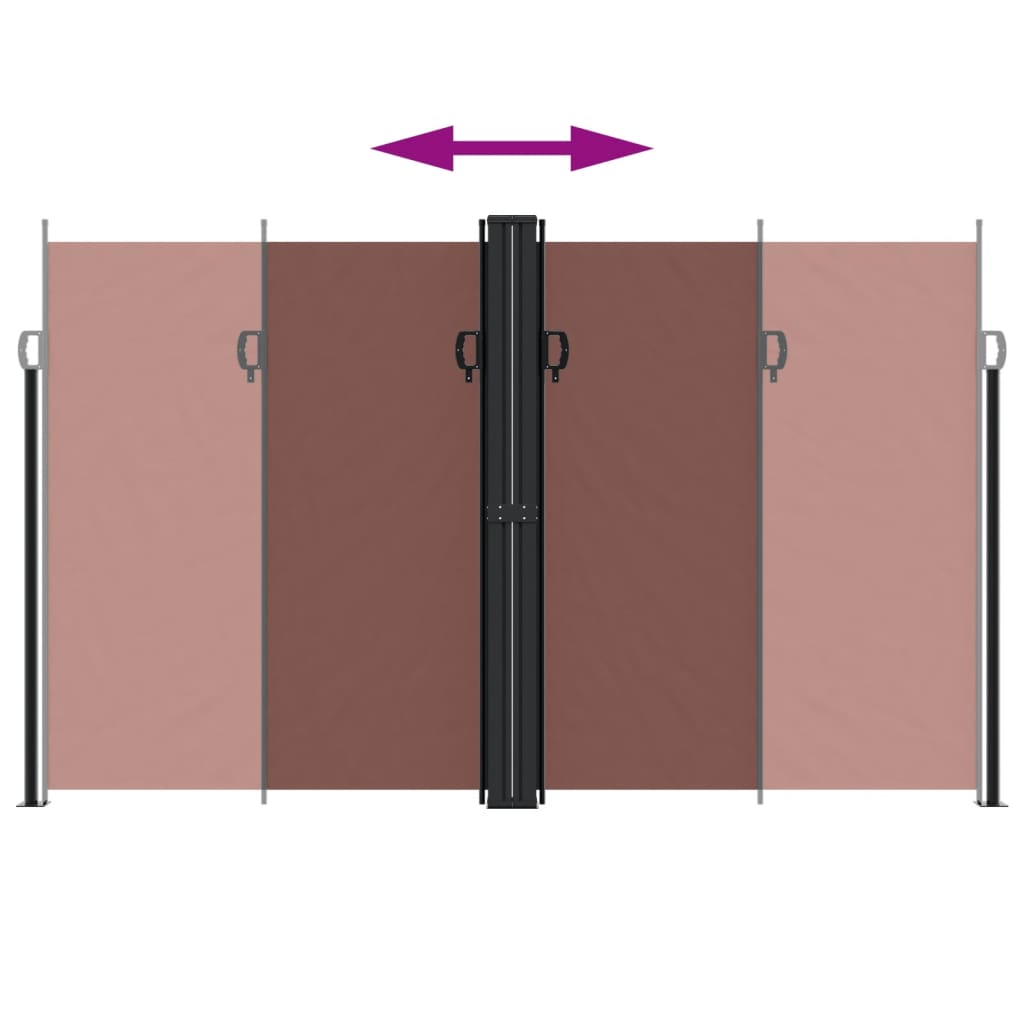 Toldo lateral retrátil 200x1200 cm castanho