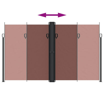 Toldo lateral retrátil 200x1200 cm castanho