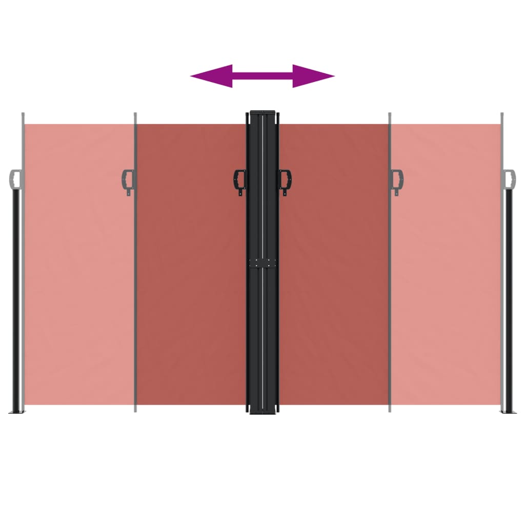 Toldo lateral retrátil 200x1200 cm terracota
