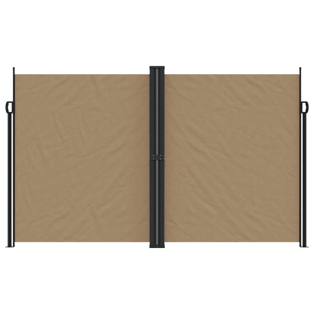 Toldo lateral retrátil 200x1200 cm cinzento-acastanhado