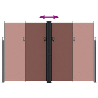 Toldo lateral retrátil 220x1200 cm castanho