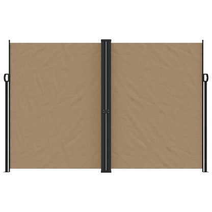 Toldo lateral retrátil 220x1200 cm cinzento-acastanhado