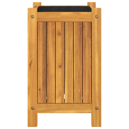 Vaso/floreira de jardim com forro 31x31x50 cm acácia maciça