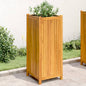 Vaso/floreira de jardim com forro 42x42x100 cm acácia maciça