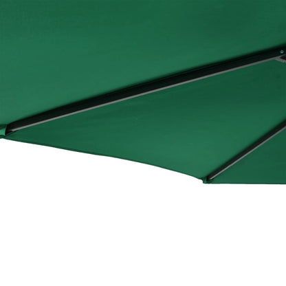 Guarda-sol de jardim com poste de aço 225x225x212 cm verde