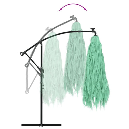 Guarda-sol de jardim com poste de aço 269x269x235 cm verde