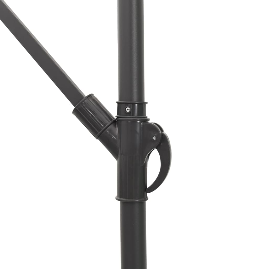 Guarda-sol de jardim com poste de aço 269x269x235 cm verde