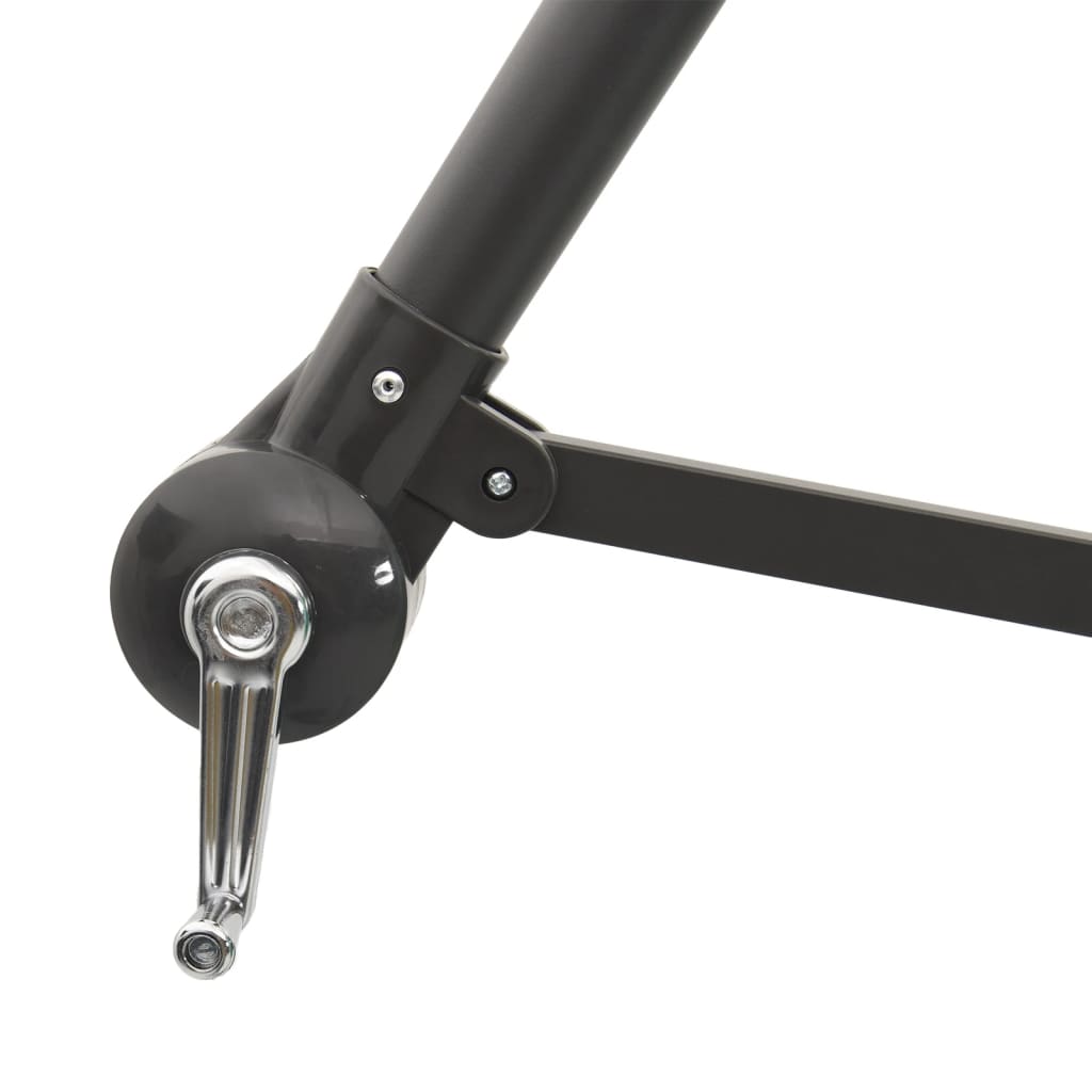 Guarda-sol de jardim com poste de aço 269x269x235 cm verde