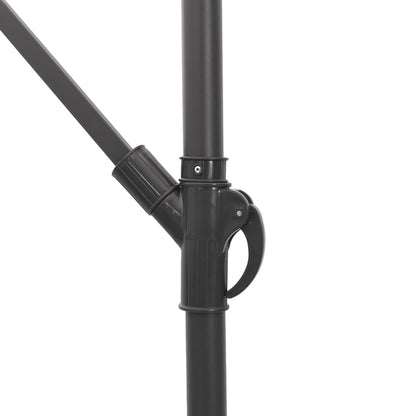 Guarda-sol de jardim com poste de aço 290x290x238 cm azul