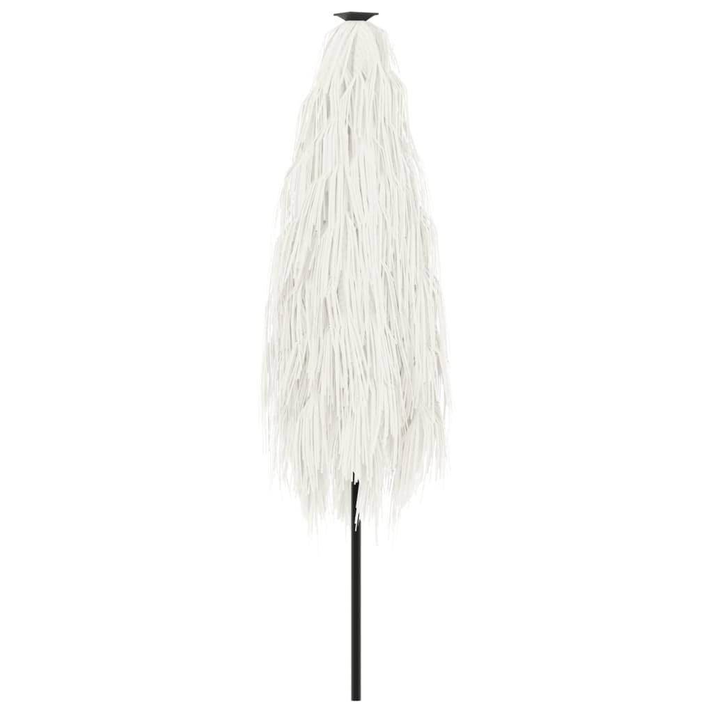 Guarda-sol de jardim com poste de aço 248x248x248 cm branco