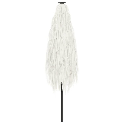 Guarda-sol de jardim com poste de aço 248x248x248 cm branco