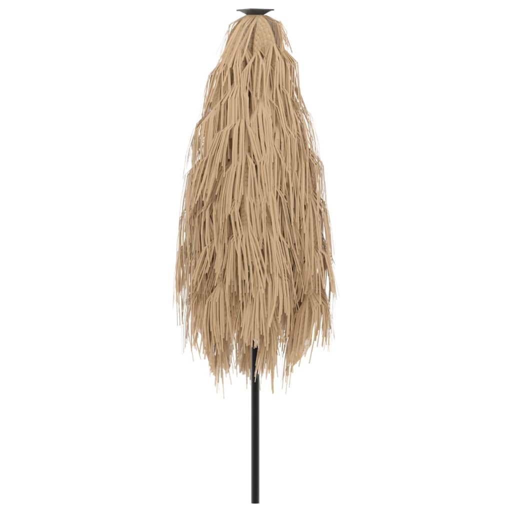 Guarda-sol de jardim com poste de aço 223x223x213 cm castanho