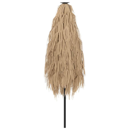 Guarda-sol de jardim com poste de aço 223x223x213 cm castanho