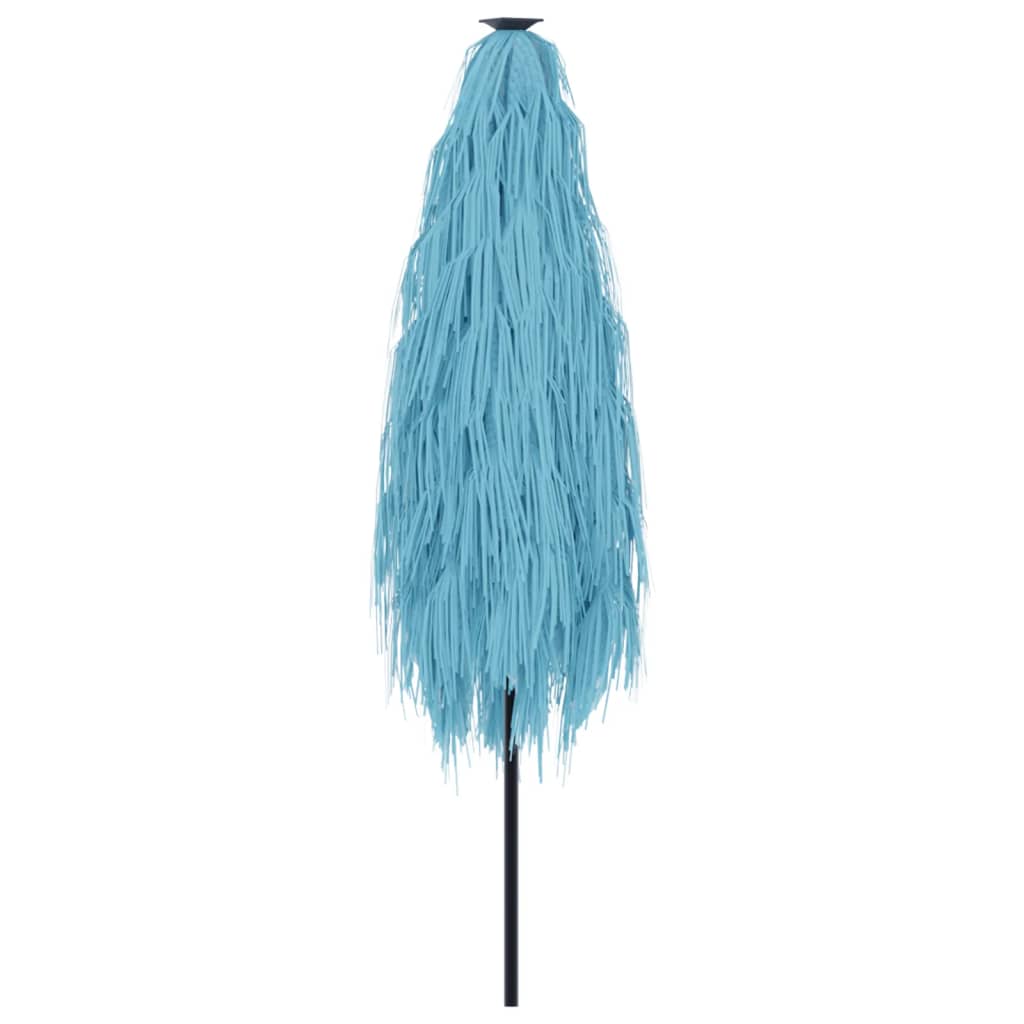 Guarda-sol de exterior c/ poste de aço 388x388x248 cm azul