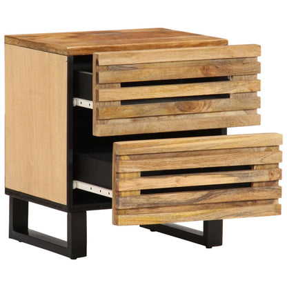 Mesa de cabeceira 40x34x46cm madeira de mangueira áspera maciça