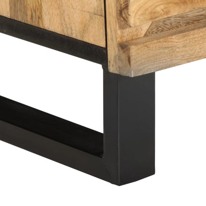 Mesa de cabeceira 40x34x46cm madeira de mangueira áspera maciça